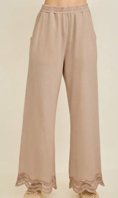 Coastal Ease Wave Hem Pants