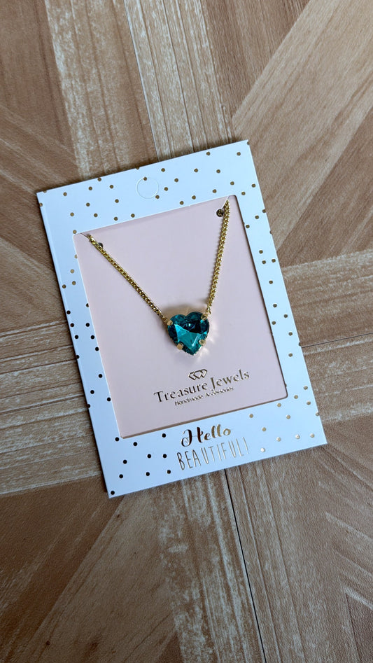 Berry Crush Necklace, Aqua
