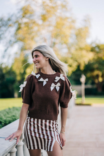 Lily Mini Skirt - Brown