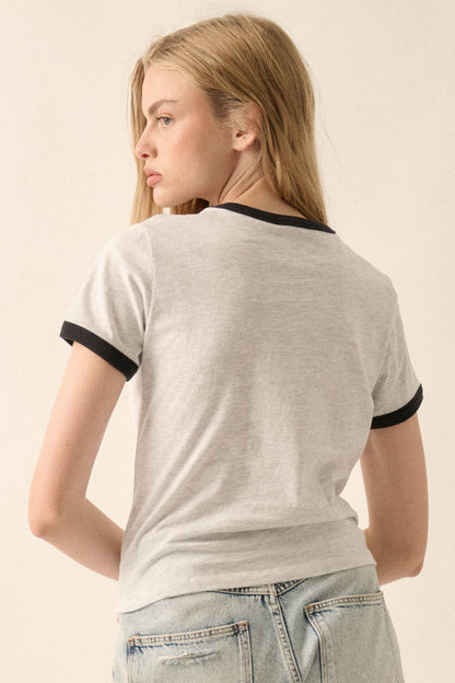 Liberty for All Vintage-Print Graphic Ringer Tee