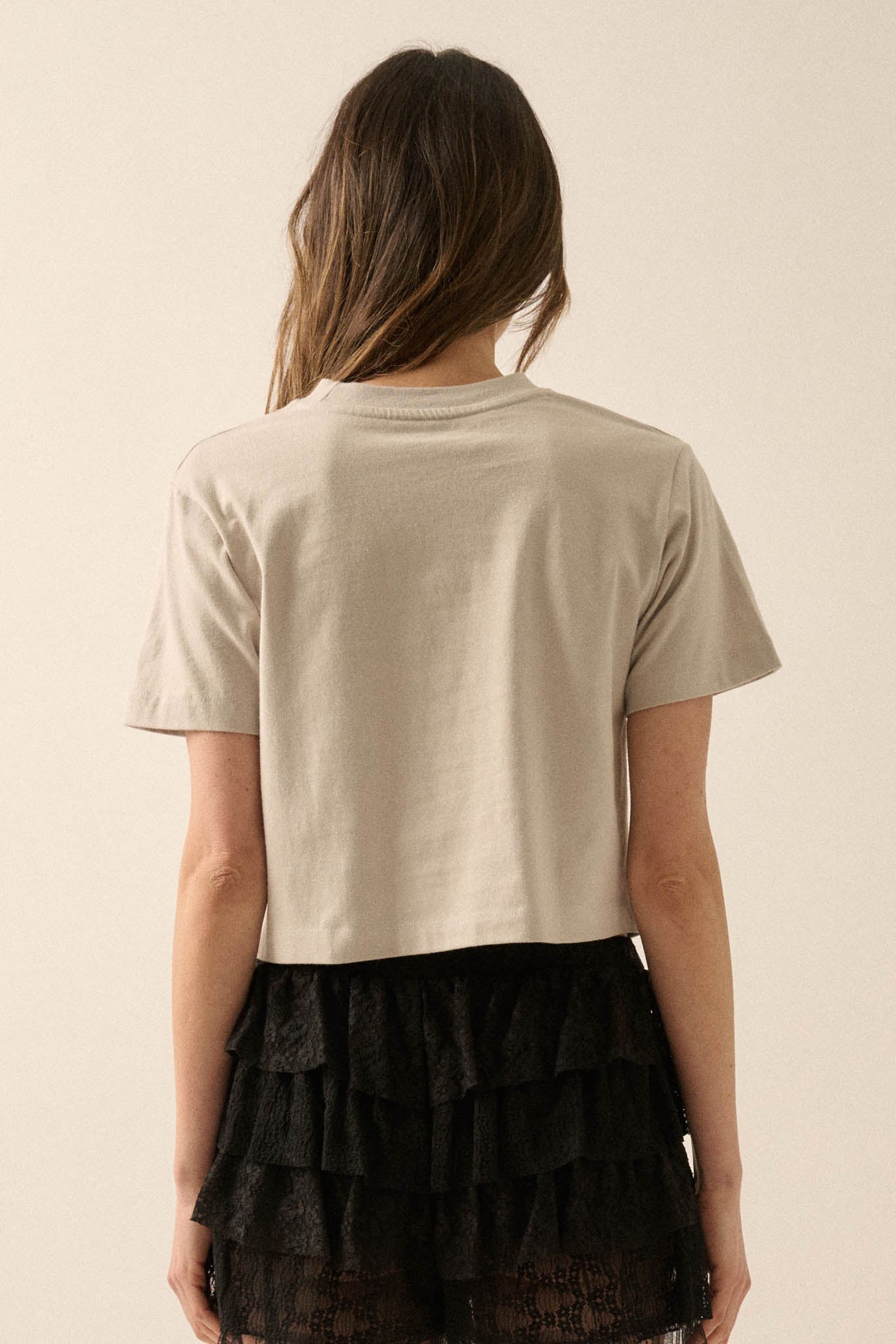 Liberty for All Garment-Dyed Cropped Graphic Tee
