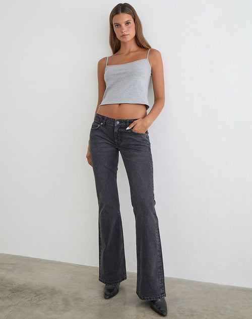 Extra Low Rise Flare Jeans in Vintage Black