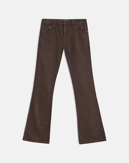 Extra Low Rise Flare Jeans in Dark Chocolate