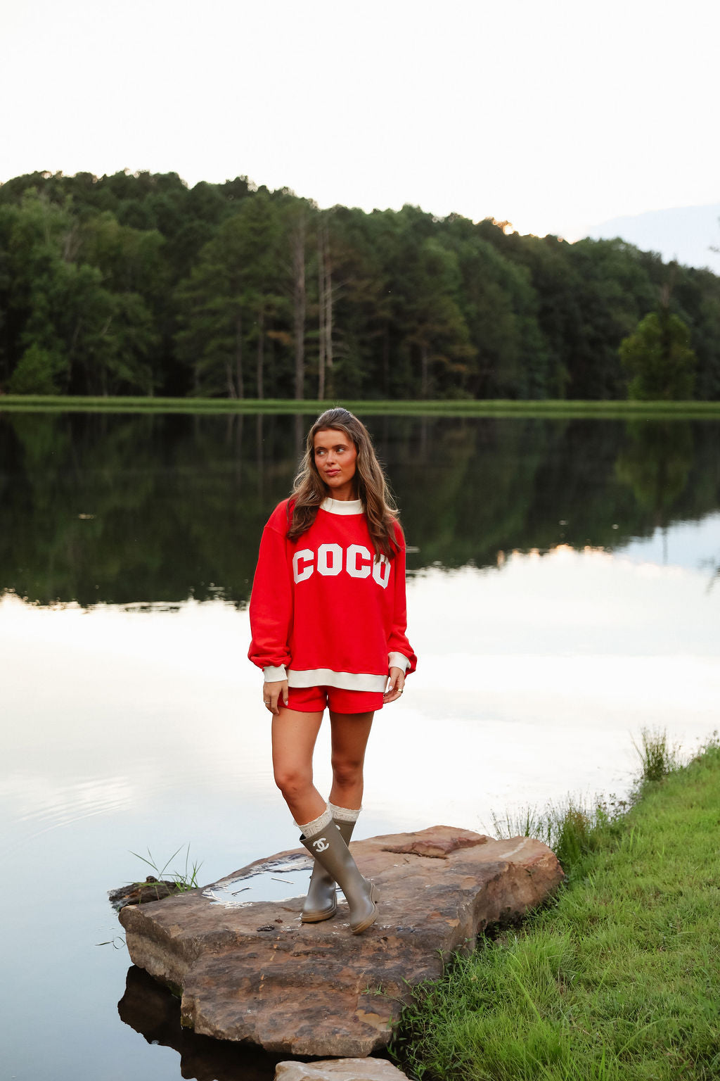 Coco Mockneck Two Tone - Red Vanilla