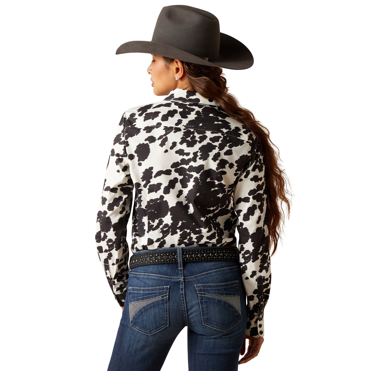 Ariat Wrinkle Resist Team Kirby Stretch Cow Shirt