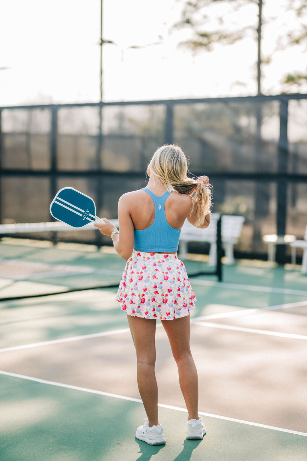 Free Throw Cropped Tank - Cobalt FREE PEOPLE