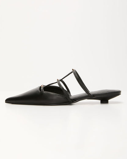 Corie Caged Leather Stud Flats