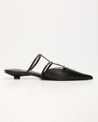 Corie Caged Leather Stud Flats