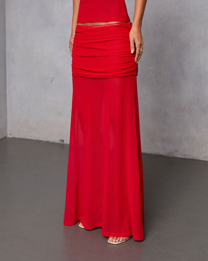 Bittersweet Crush Mesh Maxi Skirt