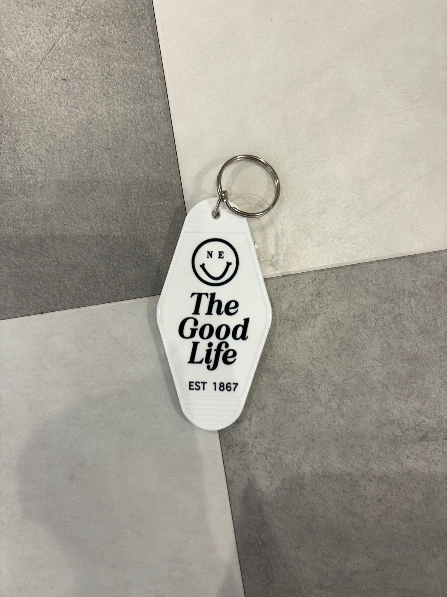 The Good Life Keychain (White)