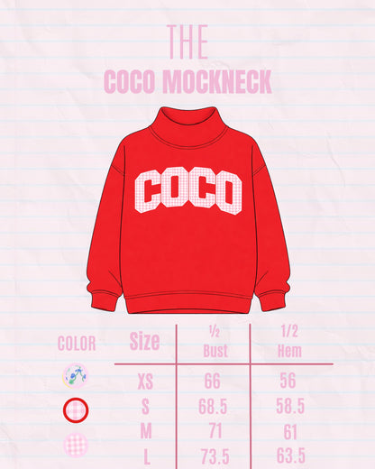 Coco Mockneck - Cherry Gingham