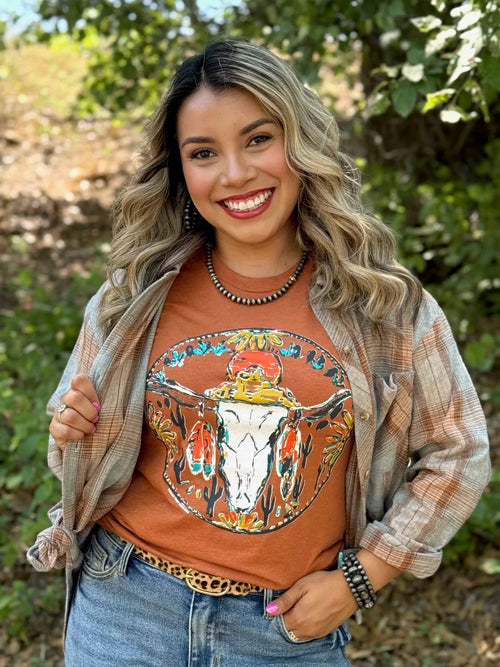 Callie Ann Stelter Western Skull Tee