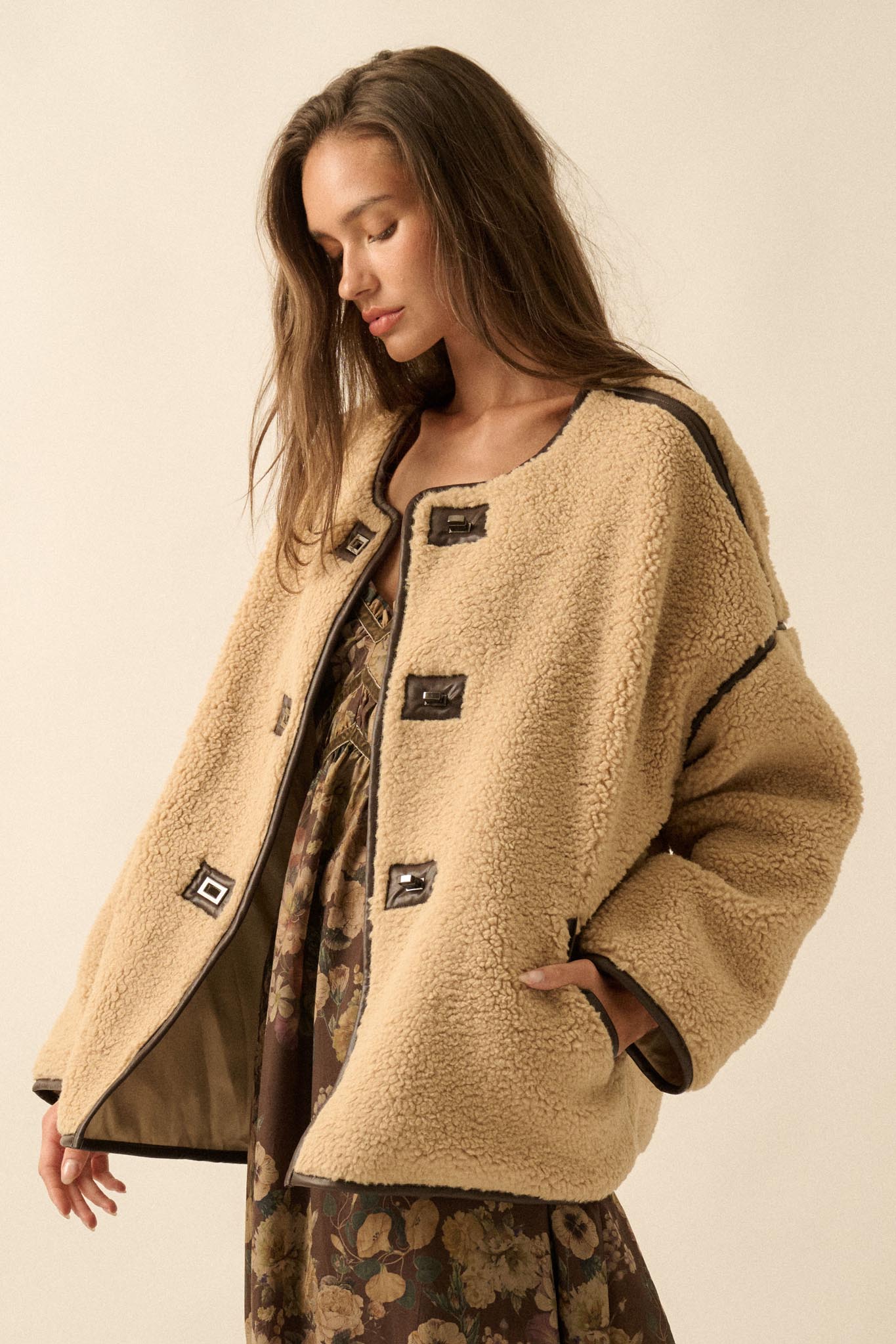 Tibetan Trail Sherpa Fleece Toggle Jacket
