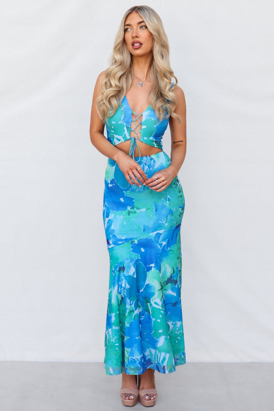 Kyala Maxi Dress - Blue Multi
