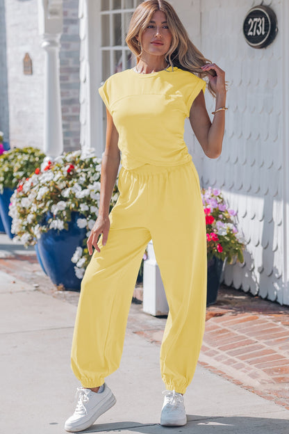 Butter Bliss Cropped Lounge Set