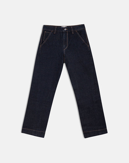 Low Rise Cinch Twisted Seam Jean in Indigo