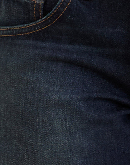 Low Rise Parallel Jeans in Dark Green Tint