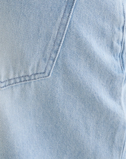 Low Rise Parallel Jeans in Icy Blue