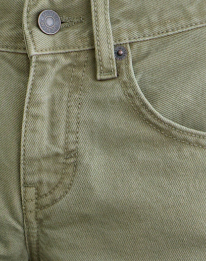 Low Rise Parallel Jeans in Fern Green