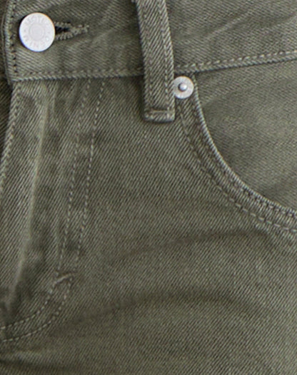 Low Rise Roomy Jeans in Olive
