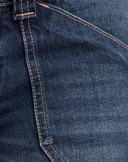 Low Rise Relaxed Cargo Jeans in Mid Blue Tint
