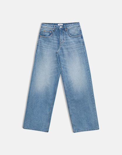 Low Rise Roomy Jeans in Bright Blue Used