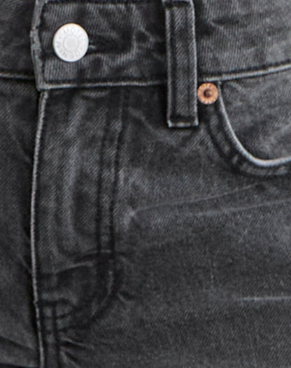 Low Rise Slouchy Flare Jeans in Washed Black Grey