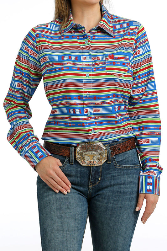 Cinch Ladies Multi Color Arenaflex Long Sleeve Shirt
