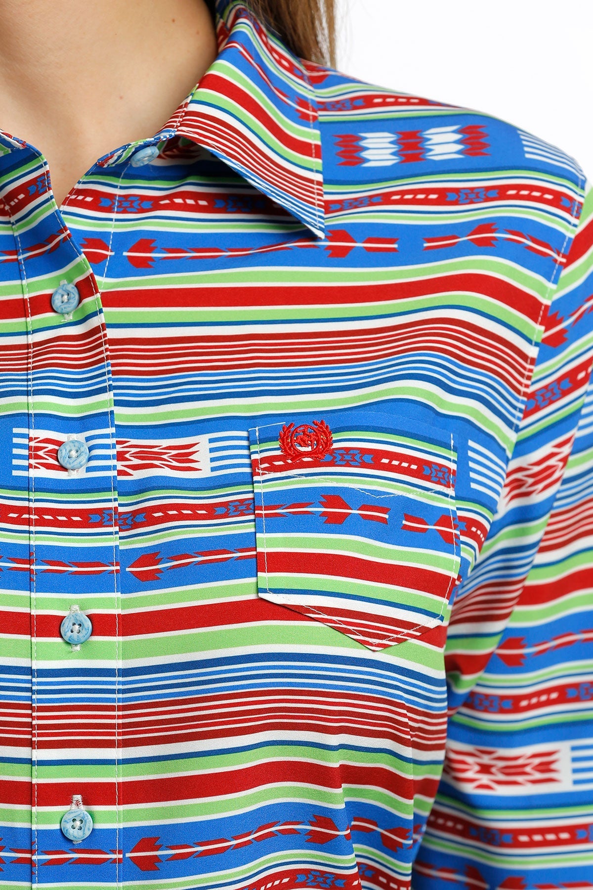 Cinch Ladies Multi Color Arenaflex Long Sleeve Shirt