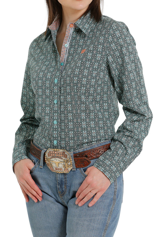 Cinch Ladies Multi Color Long Sleeve Shirt