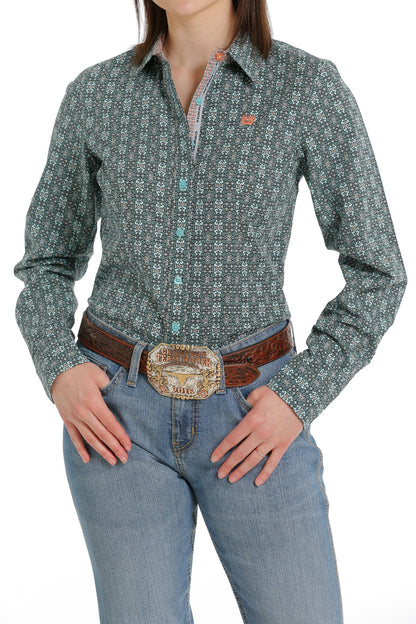 Cinch Ladies Multi Color Long Sleeve Shirt