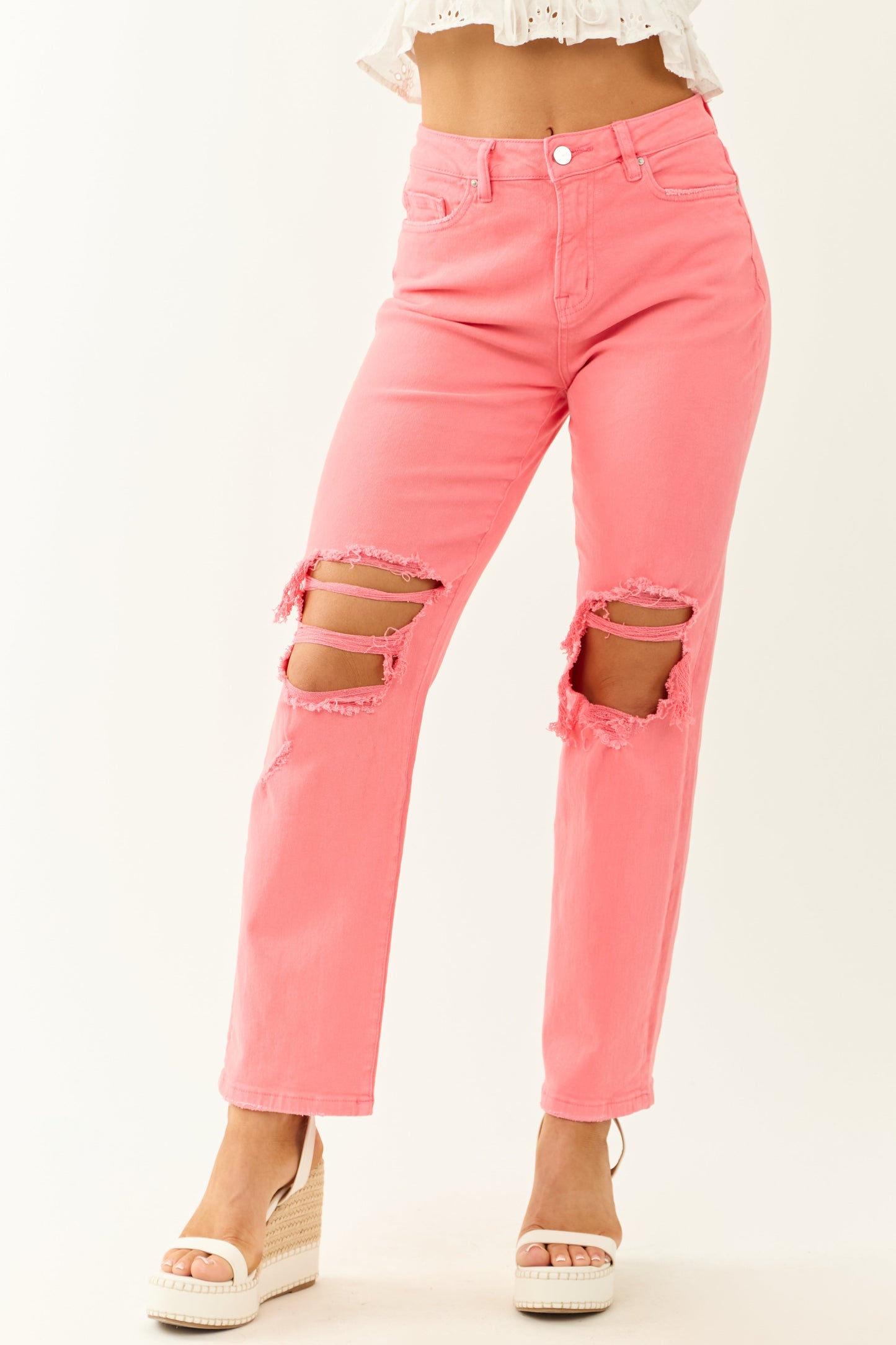 Mica Denim Bright Punch Stretchy Straight Leg Jeans