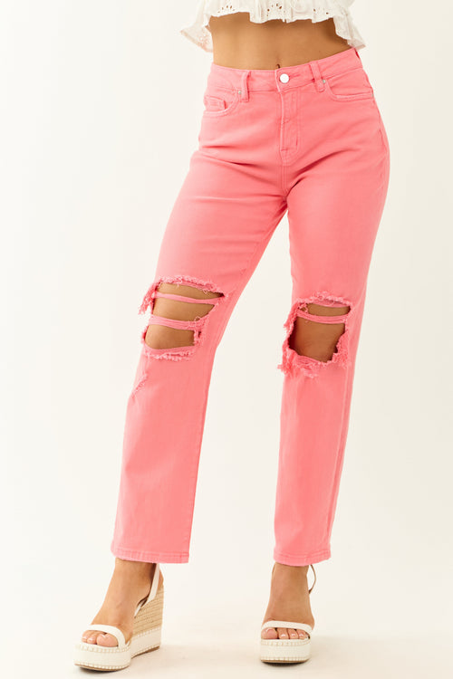 Mica Denim Bright Punch Stretchy Straight Leg Jeans