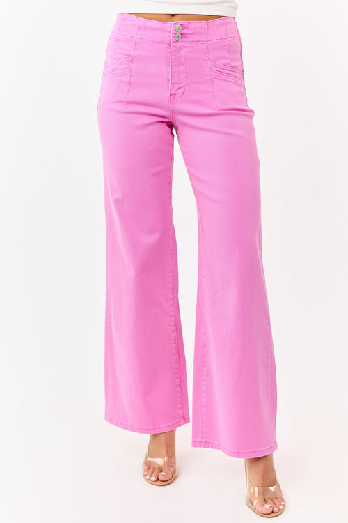 Mica Denim Mulberry Stretchy Wide Leg Jeans
