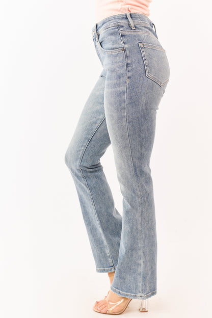 Mica Denim Vintage Wash Stretchy Bootcut Jeans