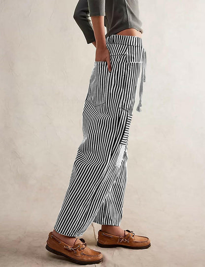 Easy Days Patchwork Railroad Striped Pants