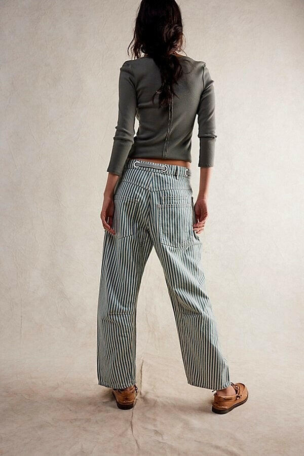 Easy Days Patchwork Railroad Striped Pants
