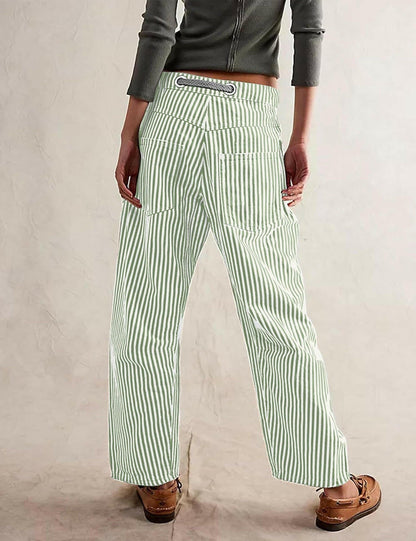 Easy Days Patchwork Railroad Striped Pants
