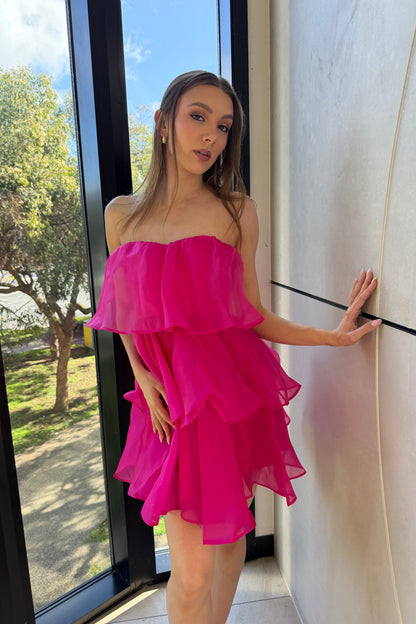 Zimmi Mini Dress - Hot Pink