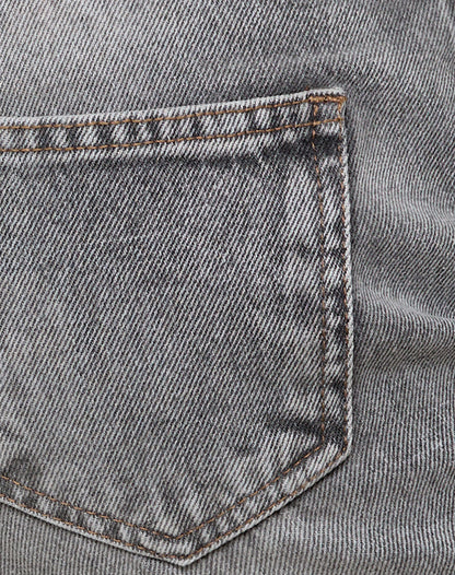 Rigid Low Rise Flare Jeans in Grey Wash