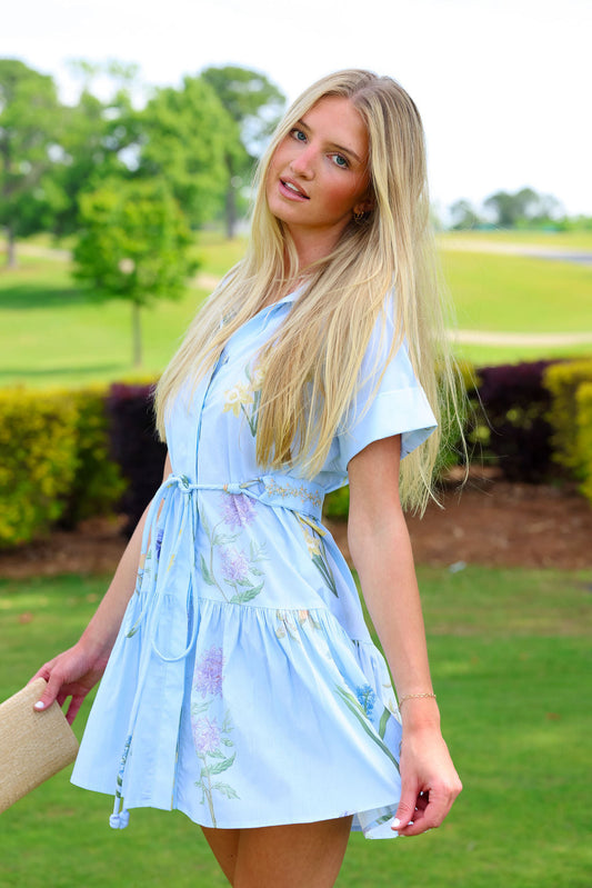 Elara Dress - Light Blue