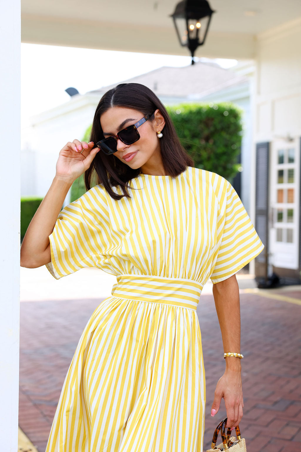 Anniston Dress - Yellow Stripe