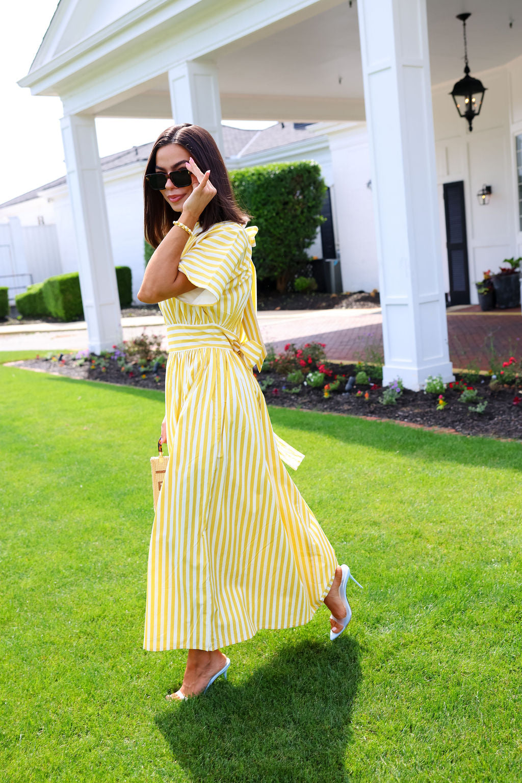 Anniston Dress - Yellow Stripe