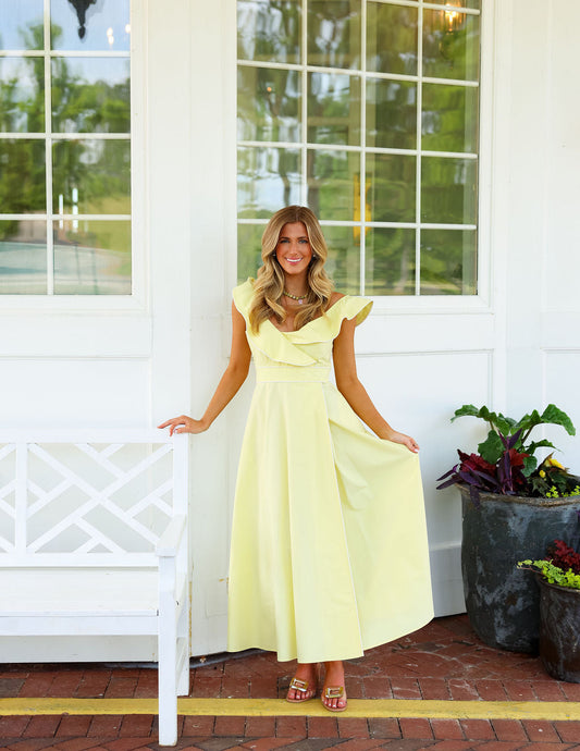 Anna Bleu Dress - Yellow