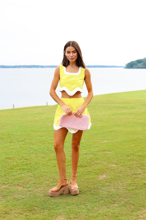 Logan Mini Skirt - Yellow