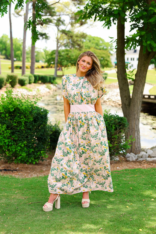 Anniston Dress - Blush Garden