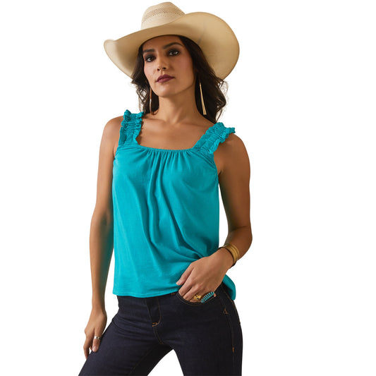 Arita Tilly Teal Sleeveless Tank