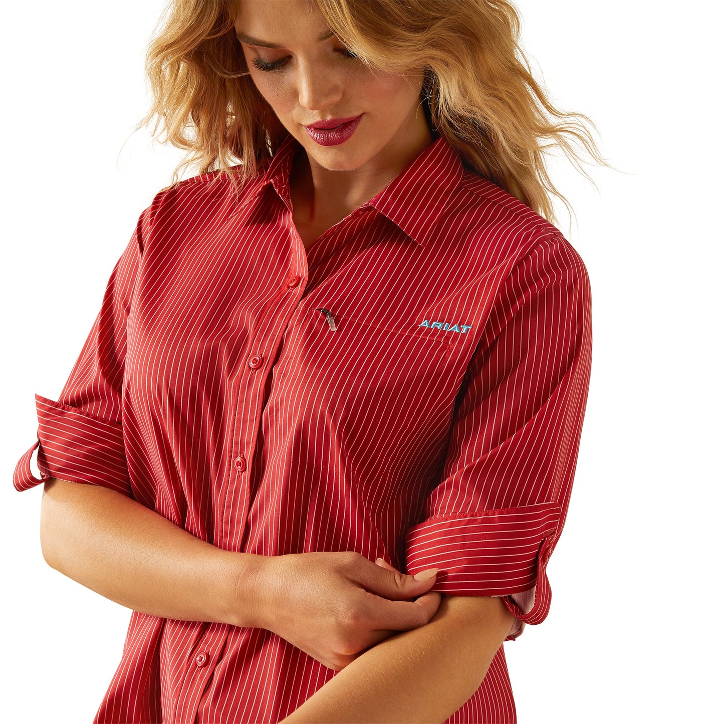 Ariat Equestrian Red Stripe VentTEK Shirt
