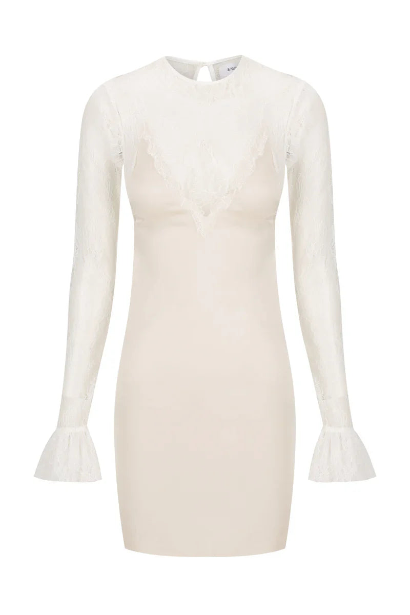 Bell Sleeve Lace Mini - Pewter