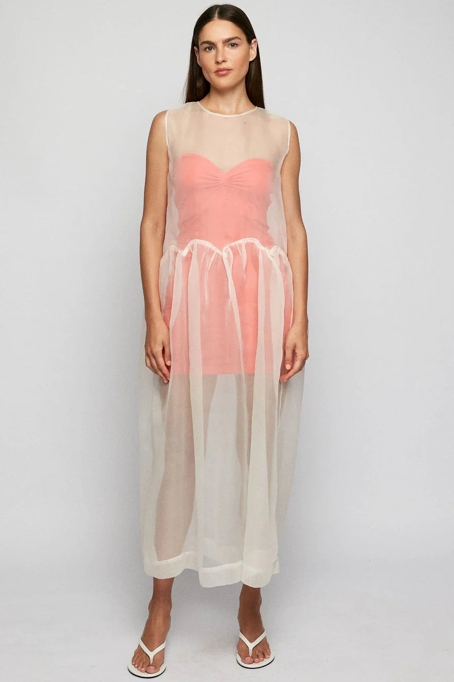 Gathered Bodice Mini - Spiced Coral